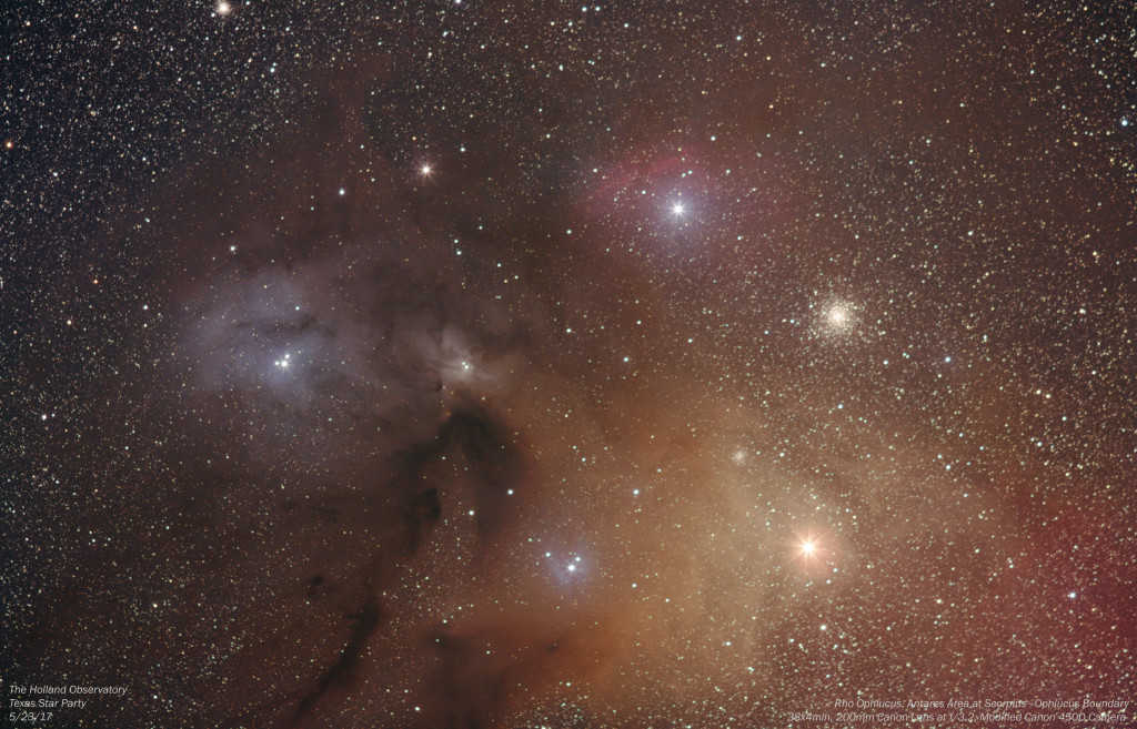 Rho Ophiucus, Antares Area at Scorpius - Ophiucus Boundary