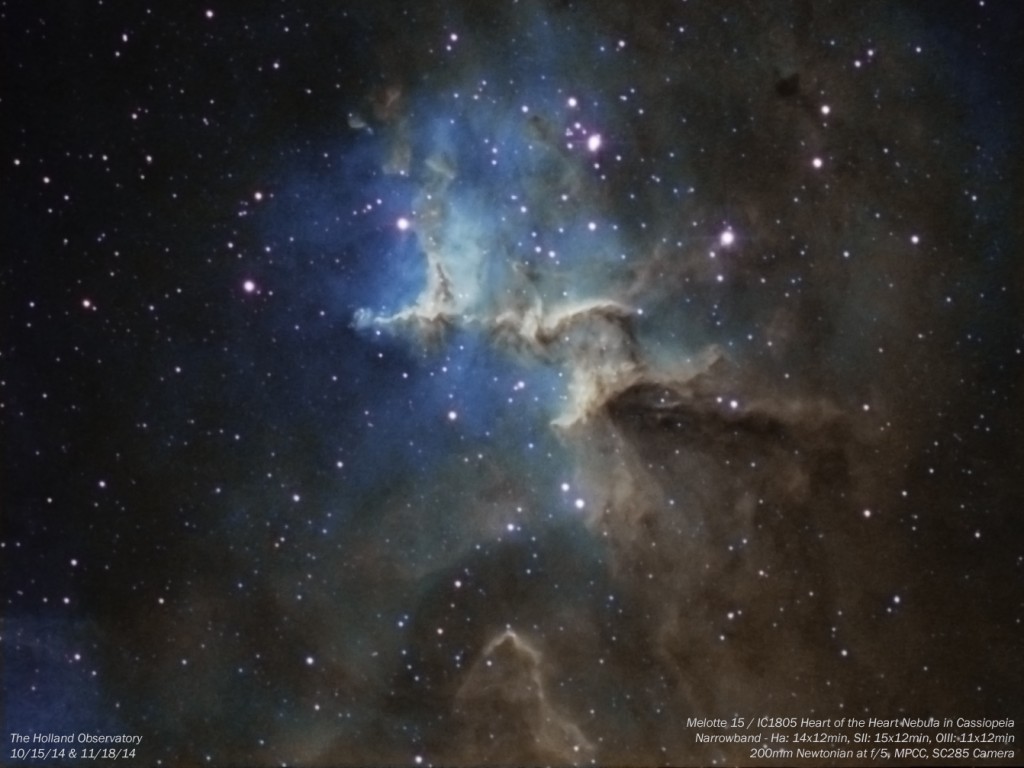 Melotte 15 / IC 1805 - Heart of the Heart Nebula in Cassiopeia