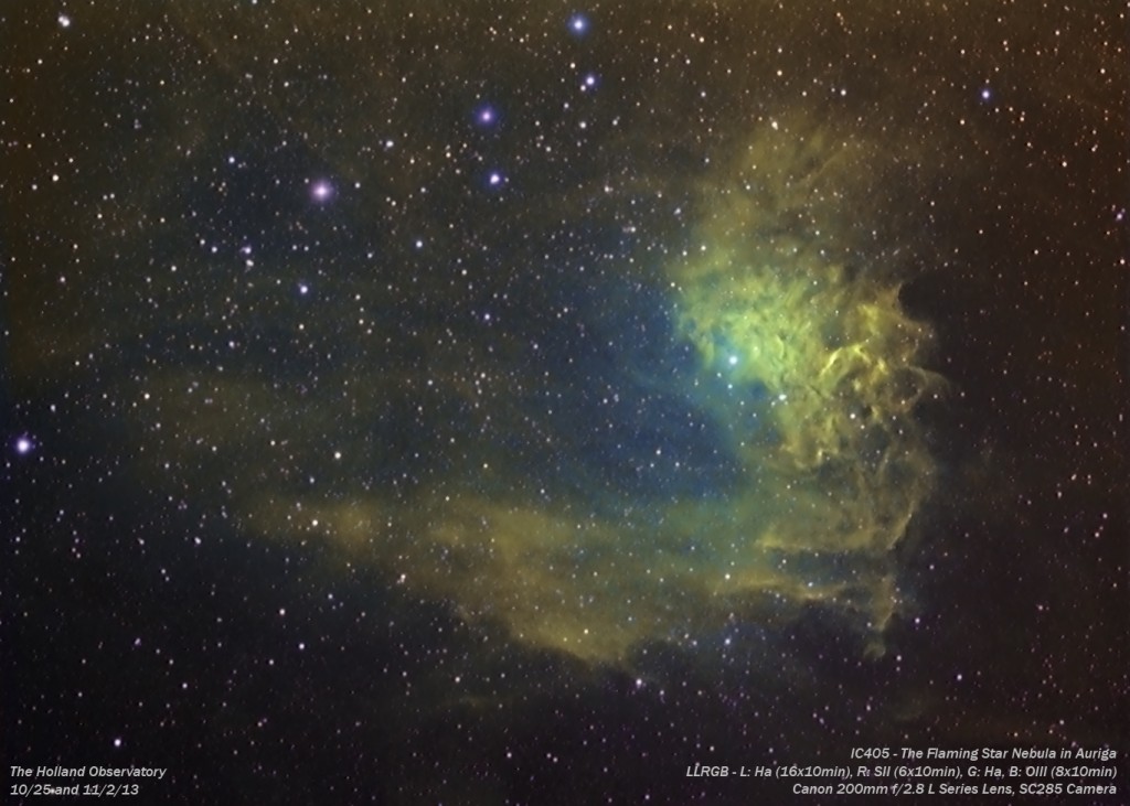 IC405 - Flaming Star Nebula in Auriga