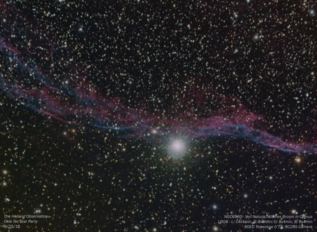 NGC6960 – Veil Nebula / Witches Broom Nebula in Cygnus