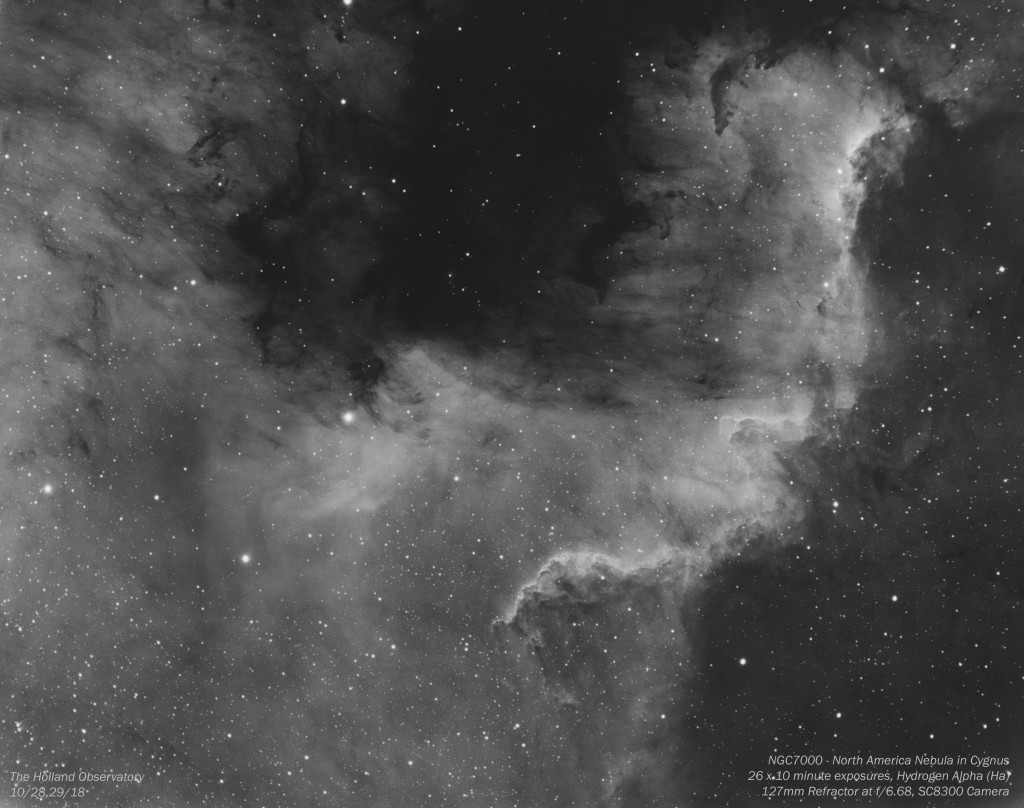 NGC7000 - North America Nebula in Cygnus