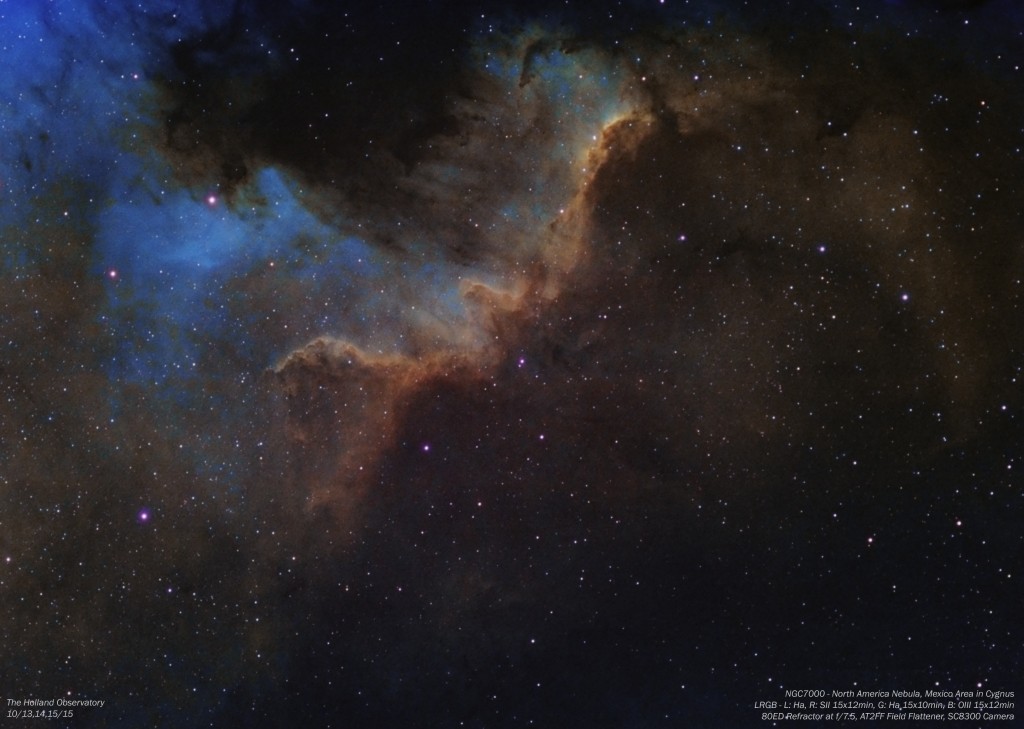 NGC7000 - North America Nebula, Mexico Area in Cygnus