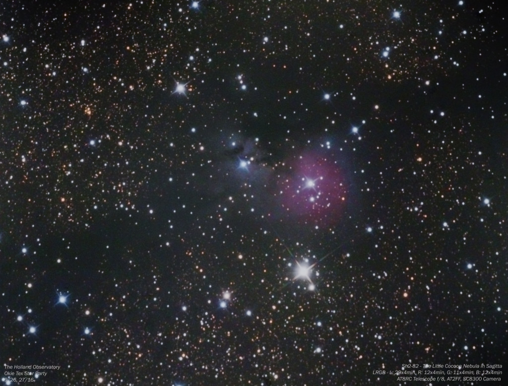 Sh2-82 – The Little Cocoon Nebula in Sagitta 